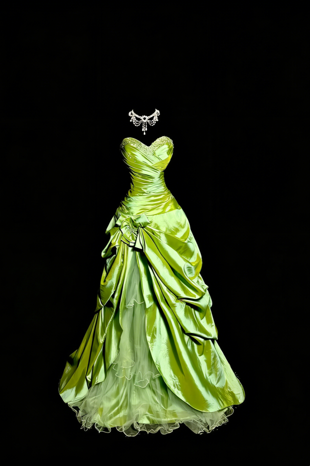 Green Retro Elegant Long Princess Dress, Evening Gown, Ball Gown gh344 girlhomeshops Green Retro Elegant Long Princess Dress, Evening Gown, Ball Gown gh344 girlhomeshops