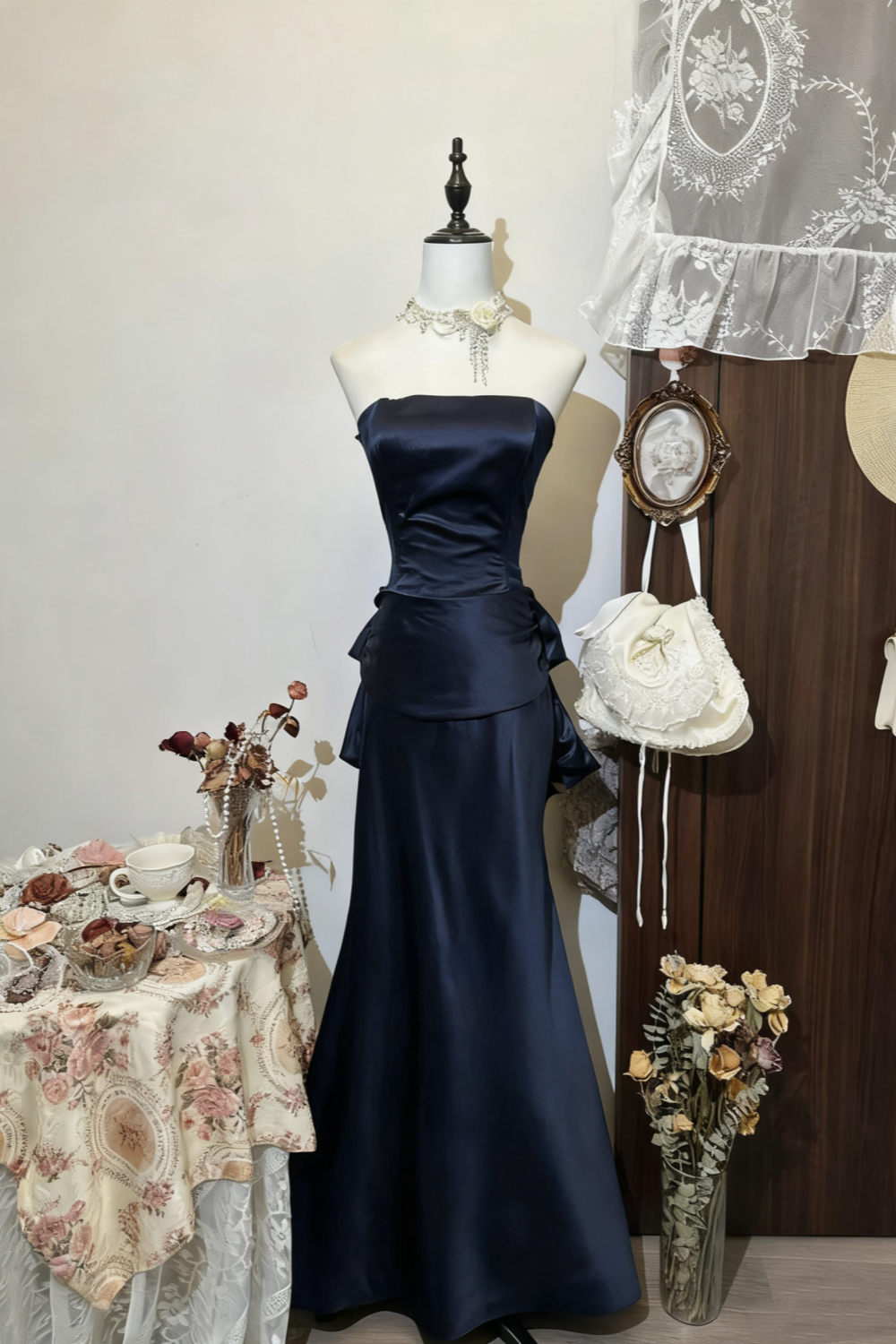 girlhomeshops-Neues marineblaues Abendkleid gh6121