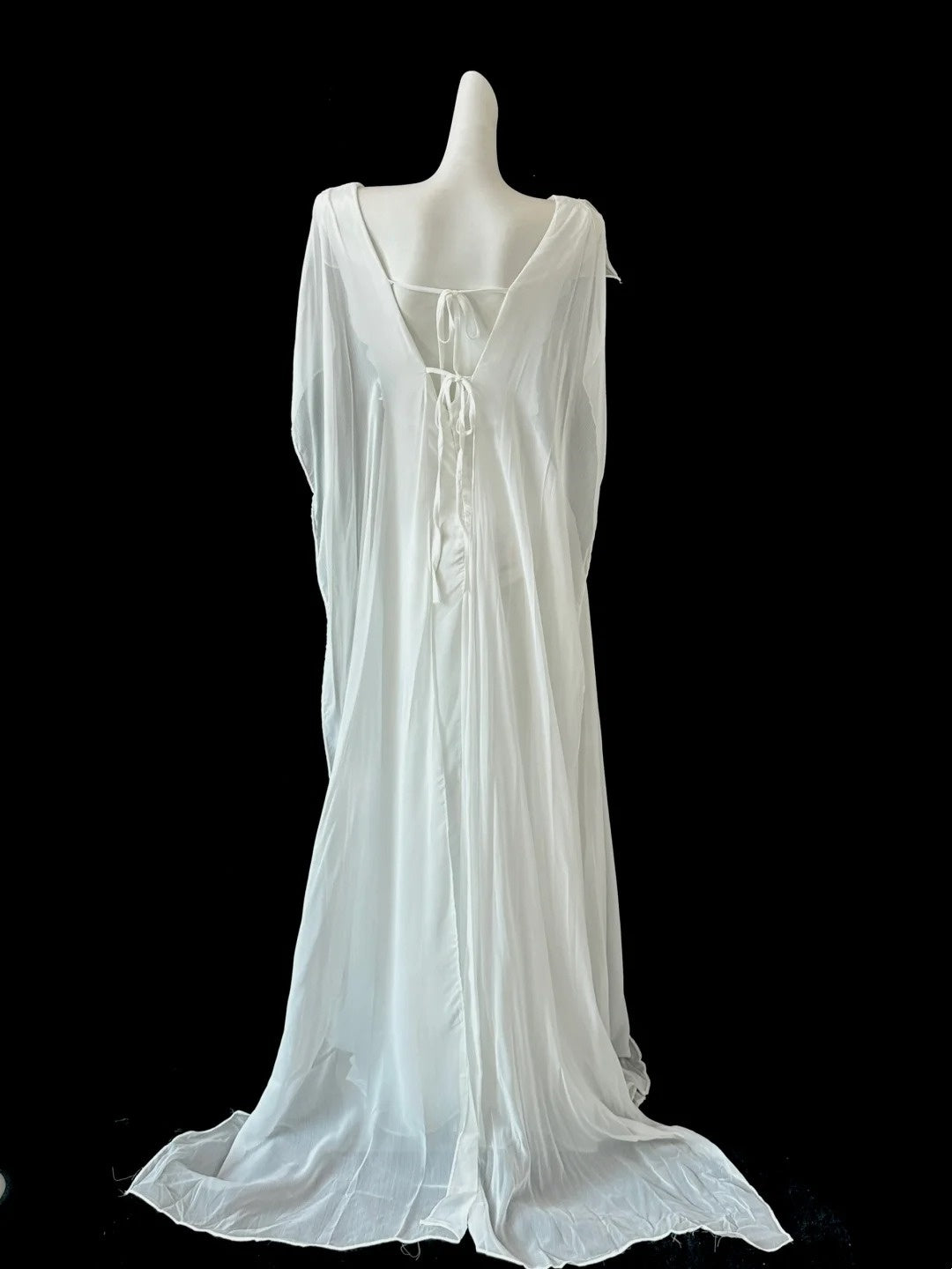 Robe de soirée longue en mousseline de soie, tenue de bal, de soirée, de fée blanche, gh4842