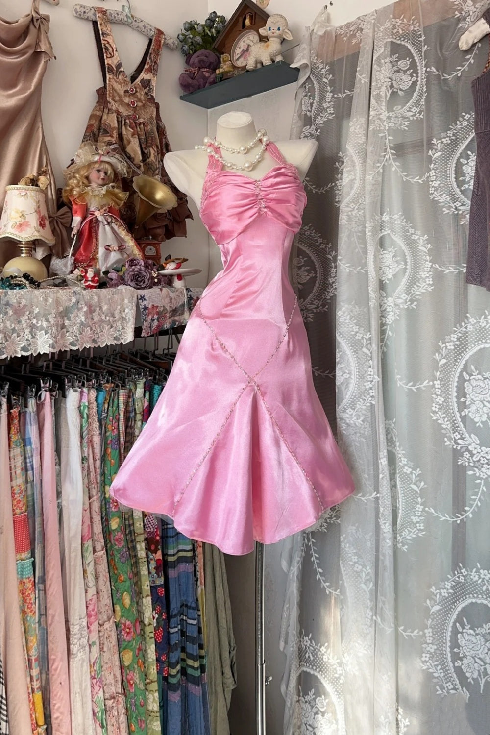 birthday dress stores Pink Short Retro Dress Birthday Dress gh6688 – girlhomeshops