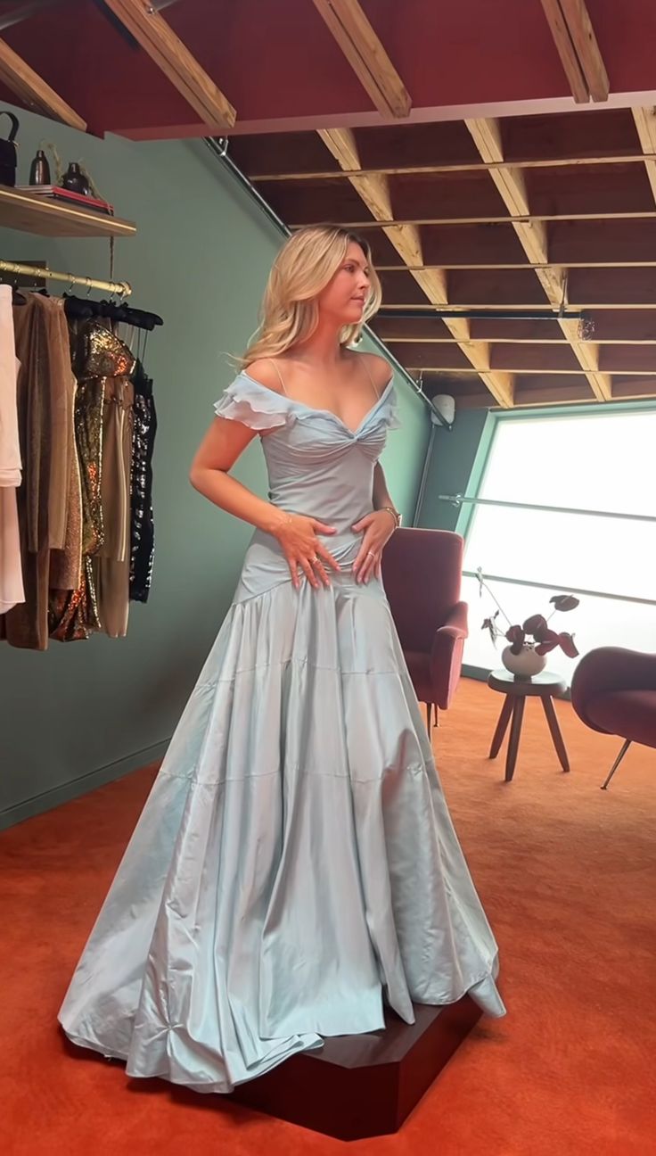 Robe de soirée longue en satin bleu, élégante et simple, épaules dénudées, robe de bal, robe de fête, robe d'anniversaire, robe de remise de diplôme, gh3018