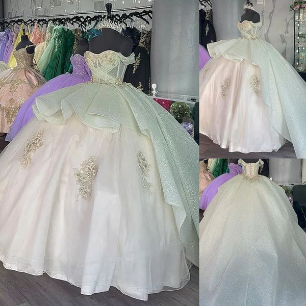 girlhomeshops - Robes de Quinceañera - Robe de bal longue et ravissante de princesse pour jeunes filles de 16 ans gh6299