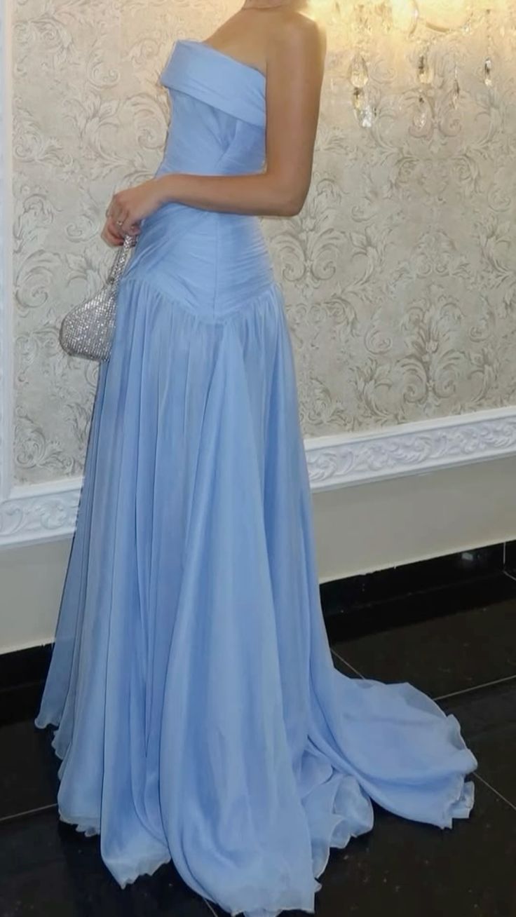 girlhomeshops-Blaues, modisches und schlichtes Ballkleid/Abschlusskleid aus Tüll gh6107