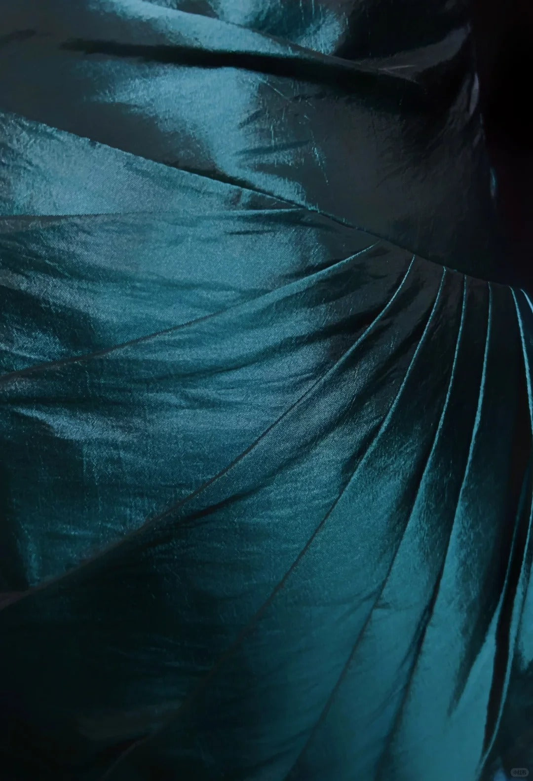 Robe de soirée plissée courte et simple bleu paon, tenue de bal, gh4365