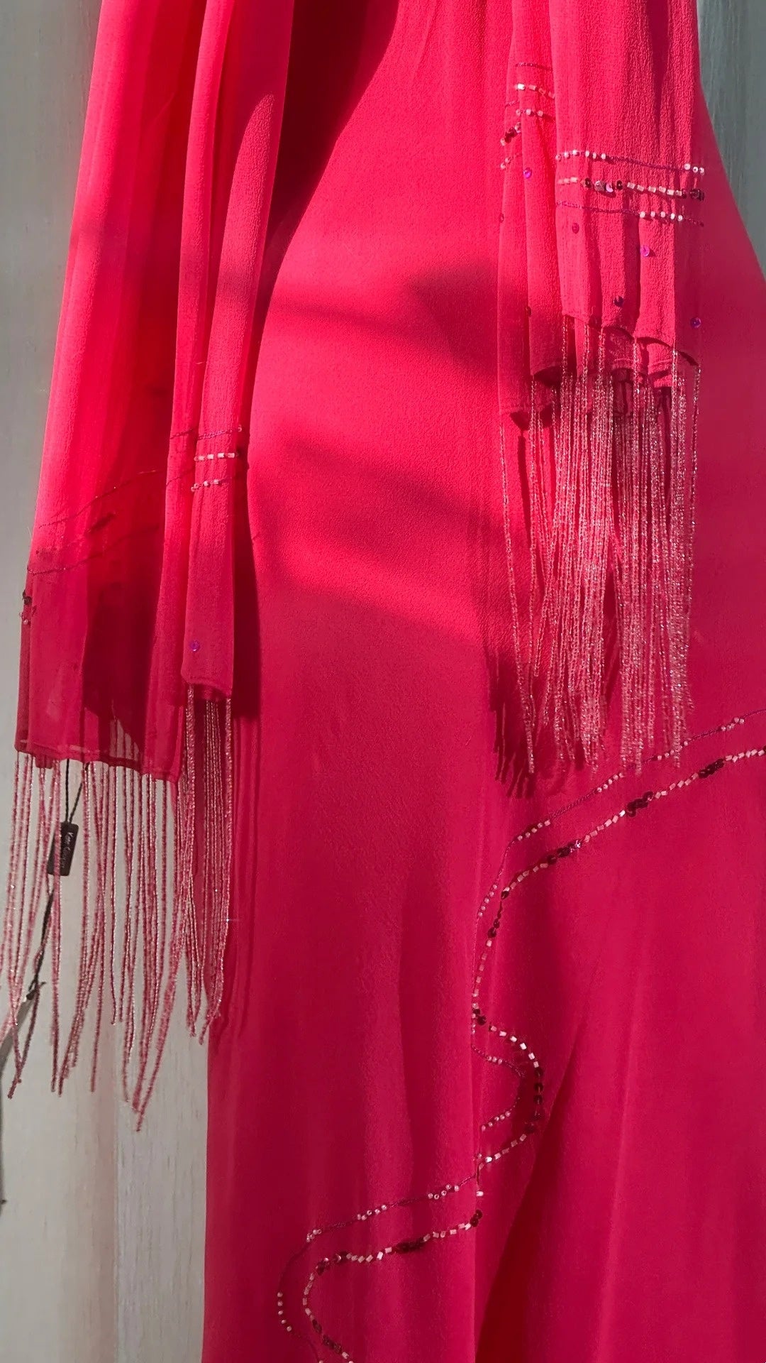 girlhomeshops – (Inklusive passendem Schal) Neues elegantes, rosafarbenes Abendkleid gh6116