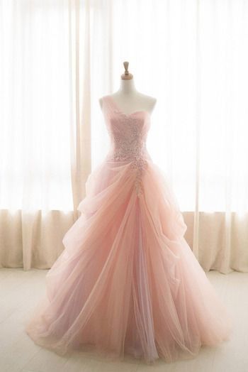 Rosa Mode Elegante Lange Tüll Quinceanera Kleider Ballkleid Abendkleid gh4887