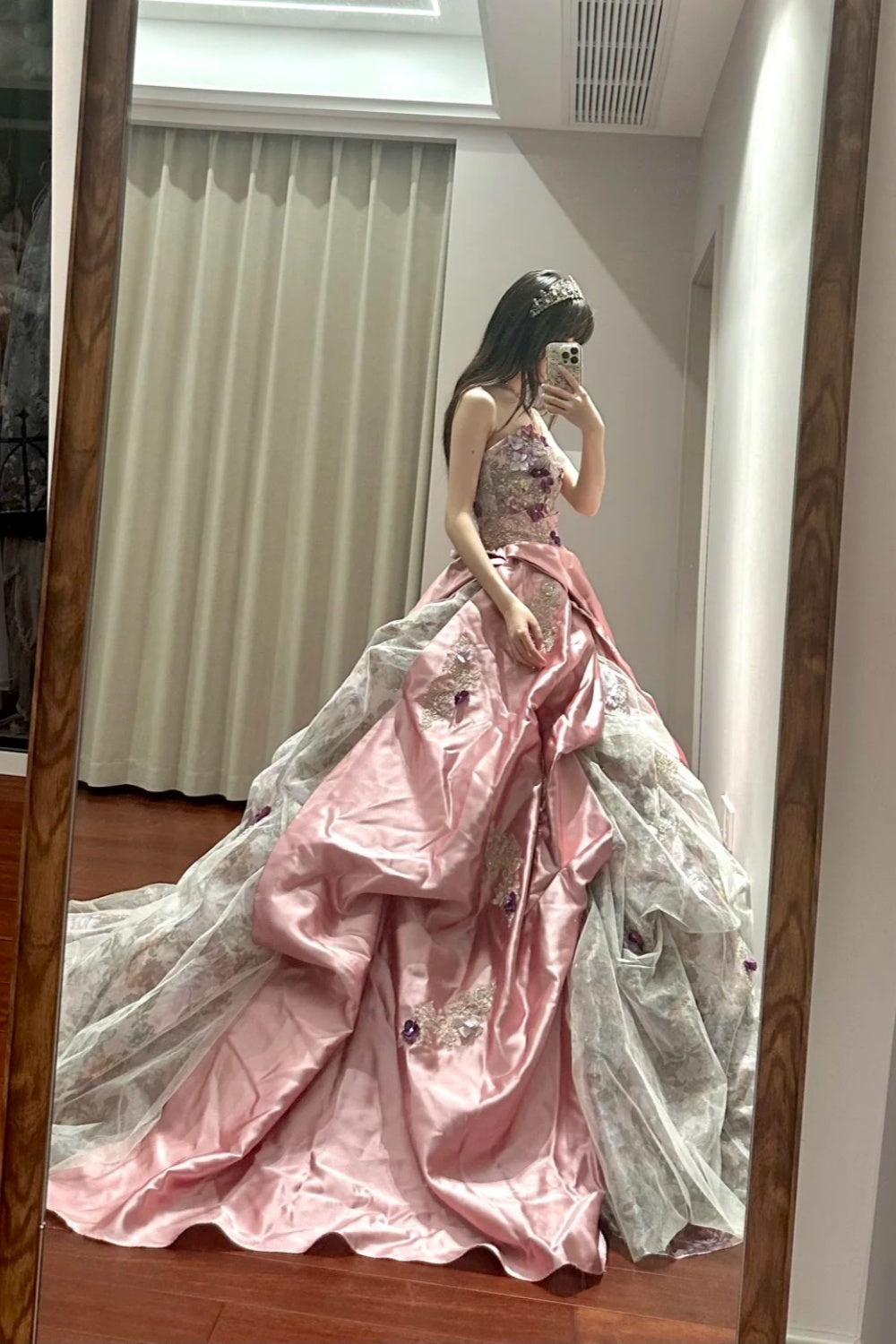Pink Princess Long Ball Dress gh6659