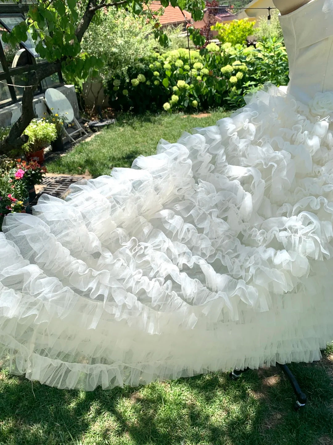 Girlhomeshops - Robe de bal longue en mousseline de soie blanche, robe de soirée, robe d'anniversaire, gh5048
