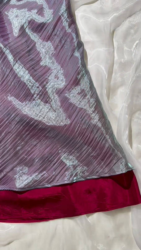 Elegant Vintage Magenta Satin Prom & Evening Party Dress, Spaghetti Straps, Fitted Waist Silhouette gh8580