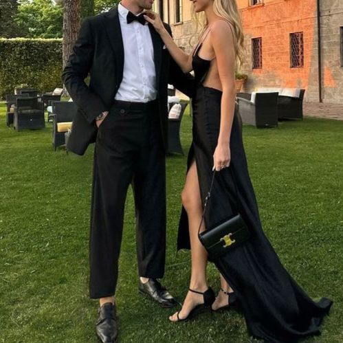 Schwarzes, elegantes, langes Satin-Schlitz-Sexy-Ballkleid-Abendkleid für Hochzeitsgäste, Partykleid gh3431