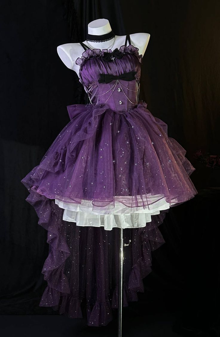 Lila glänzend süß elegant kurz gerüscht Tüll Homecoming Kleid Ballkleid Partykleid gh4921