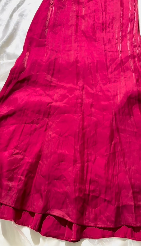 Sexy Vintage Long Prom & Evening Party Dress, Fuchsia Tone, Spaghetti Straps, Fitted Waist Slim Silhouette gh8588