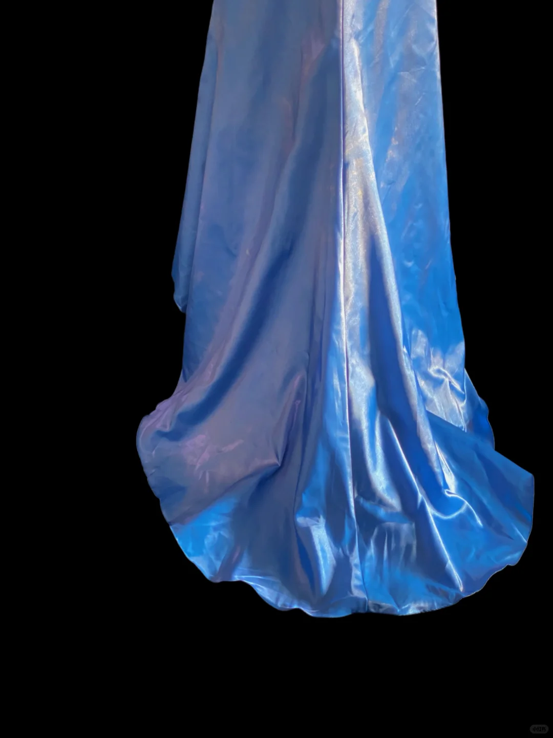 Royal Blue Halter Satin Mermaid Evening Gown, V‑Neck, Floral Beaded Embroidery Bodice, Beaded Waistband, Front‑Slit Ruffled Skirt, Small Train, Formal Pageant Prom Dress gh8901
