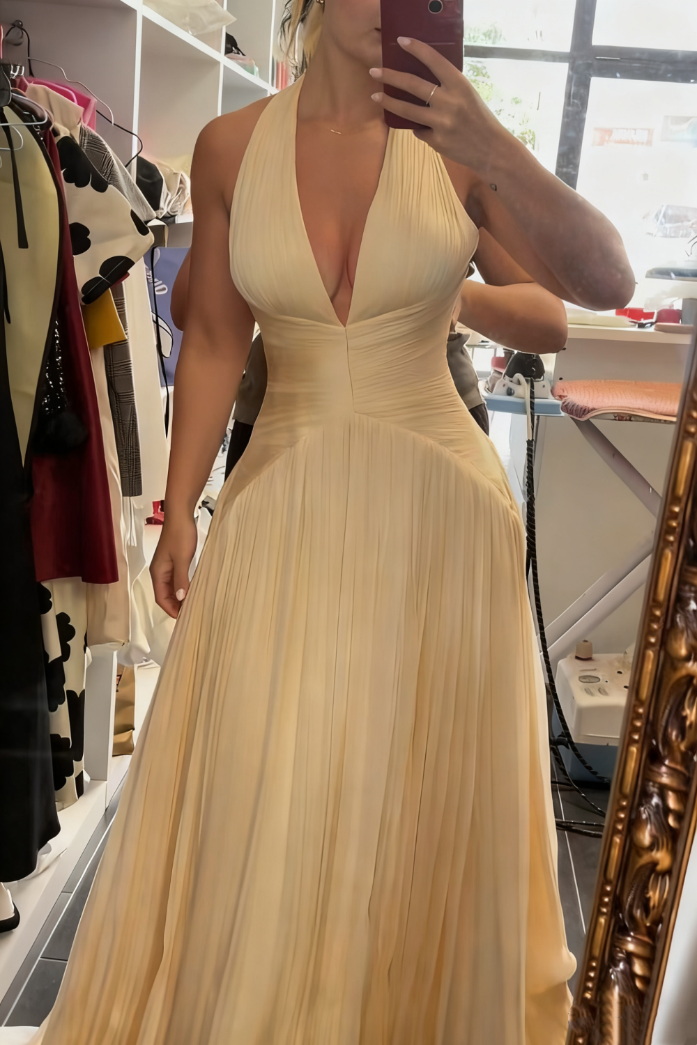 girlhomeshops - Robe longue élégante et simple gh6147