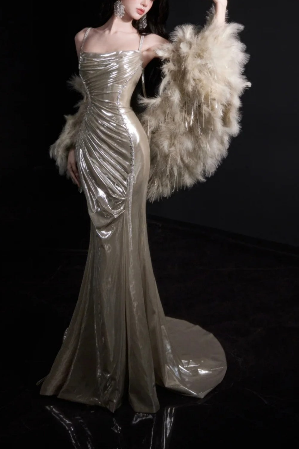 girlhomeshops - Robe de bal sirène élégante en satin gh6234