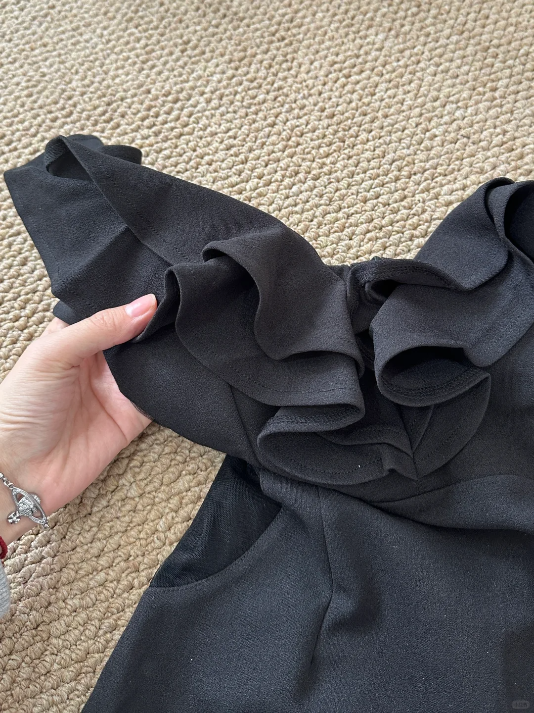 Robe de soirée courte en satin rouge/noir, élégante, décolleté à volants, robe de bal, robe de soirée, robe de bal, gh4043