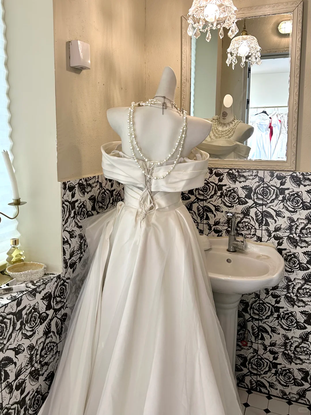 Ivory Soft Off-the-Shoulder Waist-Cinched Minimalist Grand Long Romantic Dress, Wedding Gown gh7599