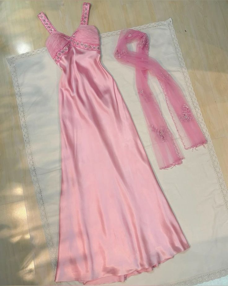Rosa Mode Glänzend Perlen Elegante Lange Satin Tüll Ballkleid Abendkleid Party Kleid gh3510