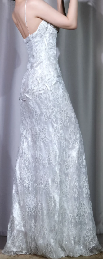 ✨Girlhomeshops-Strapless Mermaid Formal Dress 3D Floral Lace Beaded Evening Gown gh9975