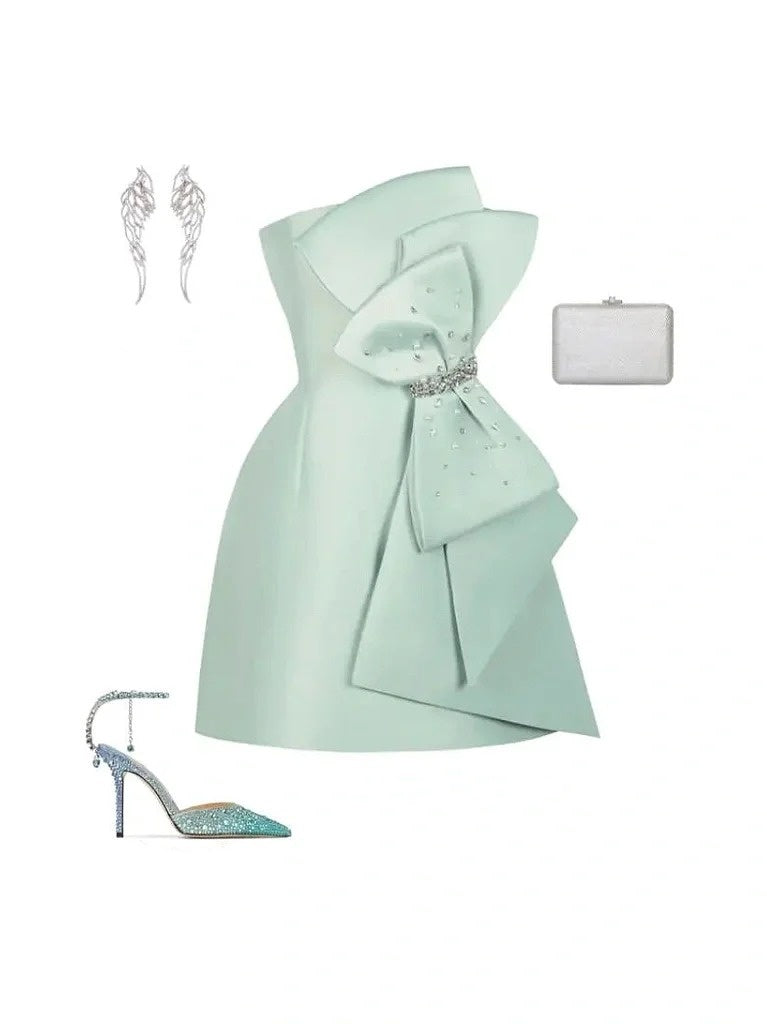 Mintgrünes kurzes Homecoming-Kleid, Ballkleid, Abendkleid, Partykleid, gh4355