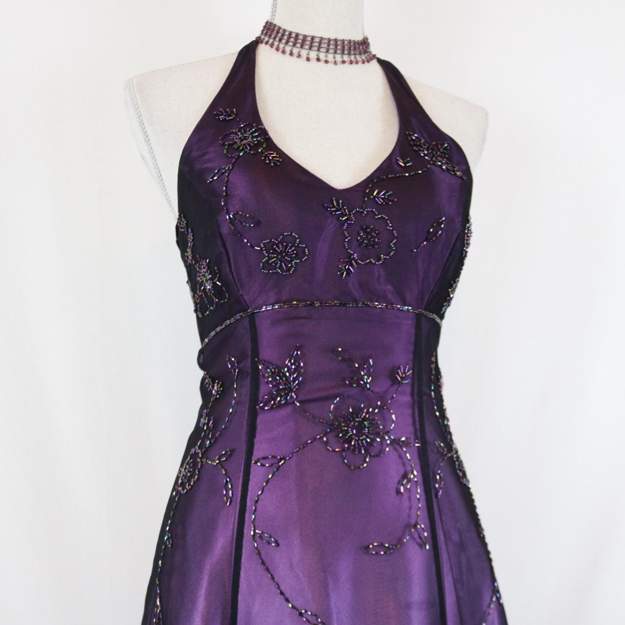 how to add beading to a prom dress Scala 61331 Beaded Prom Fitted Long Gown main image 0