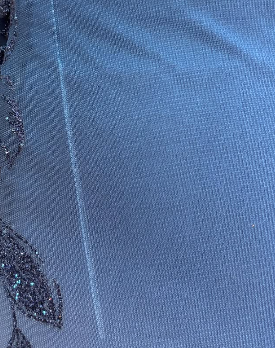 (out of stock)Blue shiny fashion exquisite off-shoulder long sequined chiffon ruffled ball gown evening dress party dress gh3390