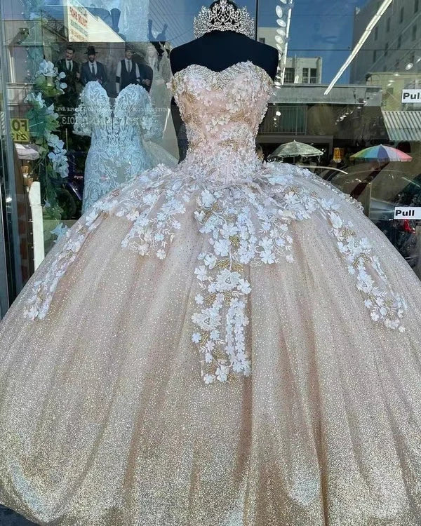 Robe de soirée longue rose à col en cœur avec appliques, robe de soirée et robe de soirée gh943
