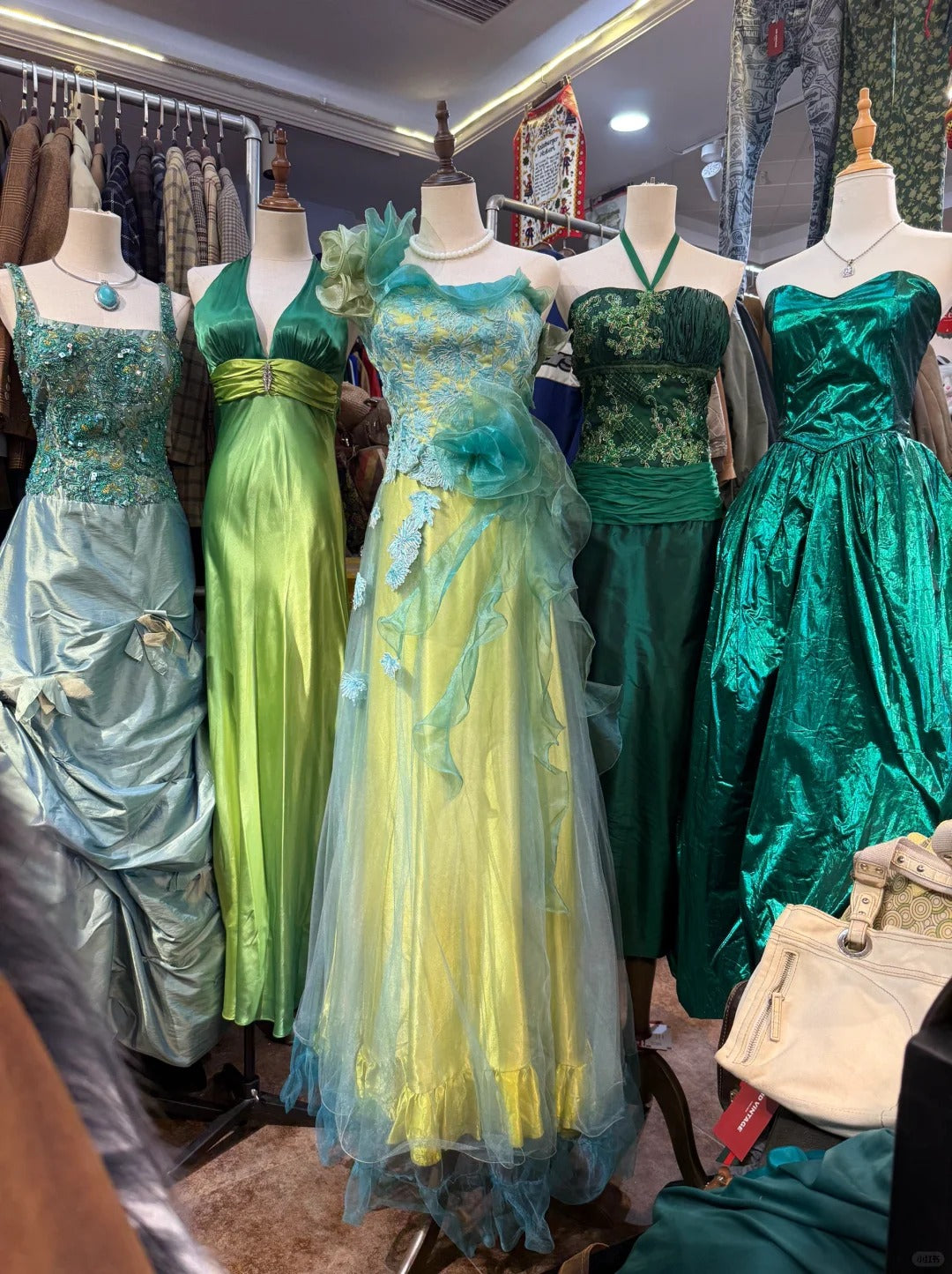 Yellow Green Fashion Gradient Retro Exquisite Floral Elegant Long Satin Tulle Ball Gown Evening Dress Party Dress gh4139