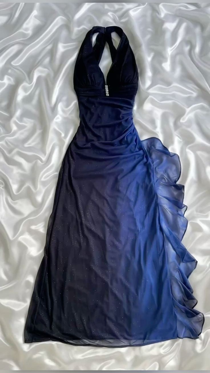 Dark blue/Purple shiny elegant exquisite beaded strap long chiffon pro girlhomeshops Dark blue/Purple shiny elegant exquisite beaded strap long chiffon pro girlhomeshops