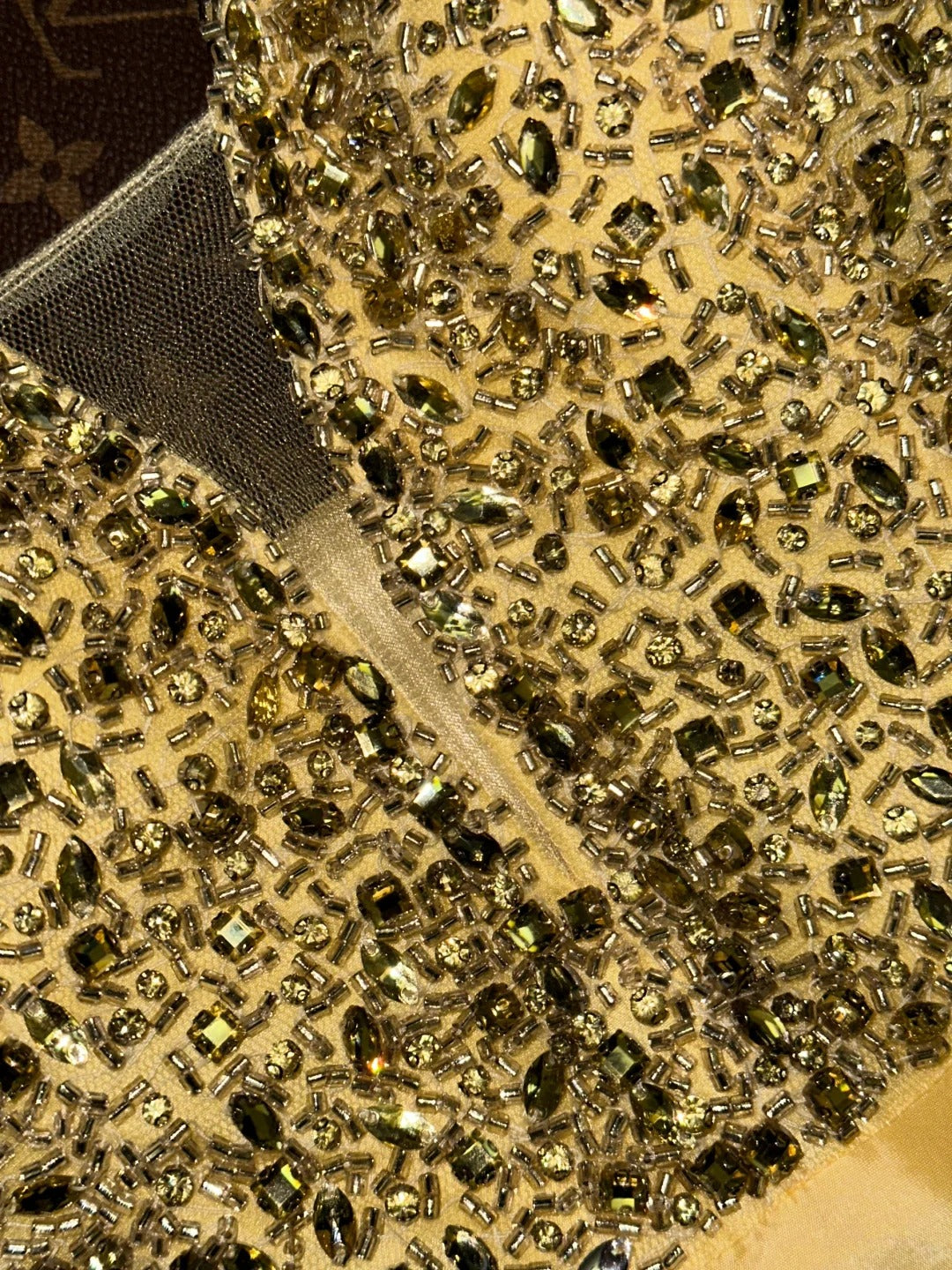 Yellow gorgeous shiny beaded long tulle ball gown evening dress party dress birthday dress gh4456