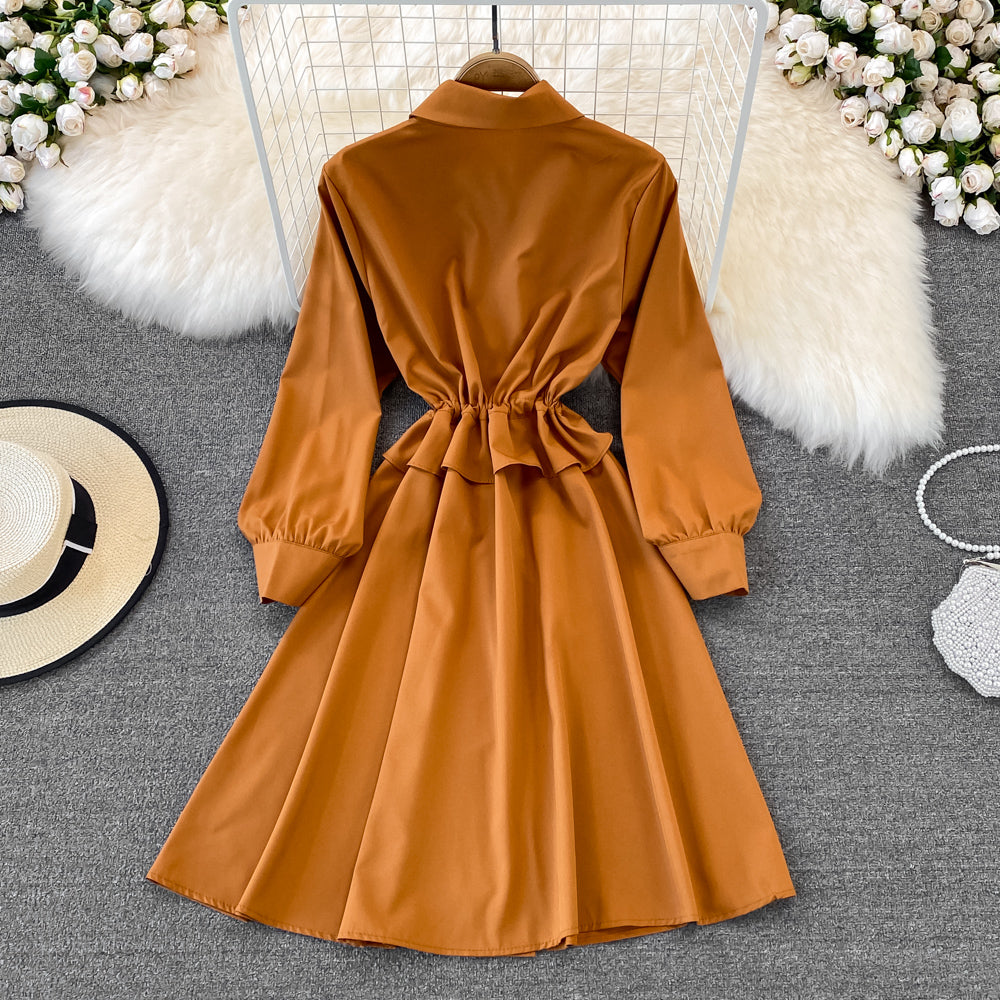 Cute A Line Shirt Dress Fashion Girl Dress 10705