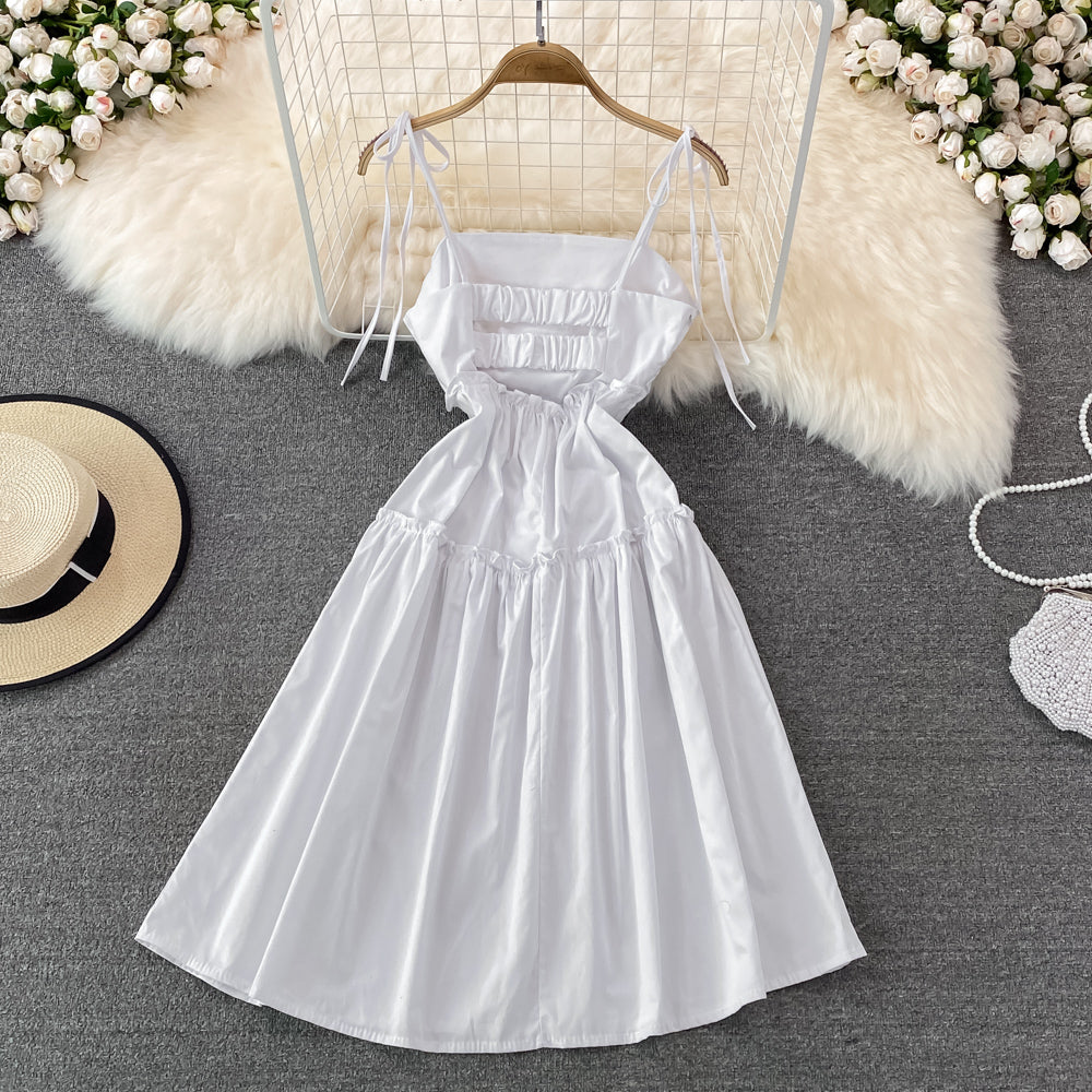 Robe courte mignonne à coupe trapèze pour fille 10729