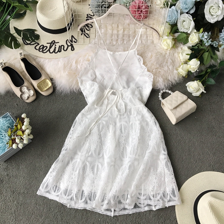 Sexy backless slim dress high waist suspender beach skirt 3131