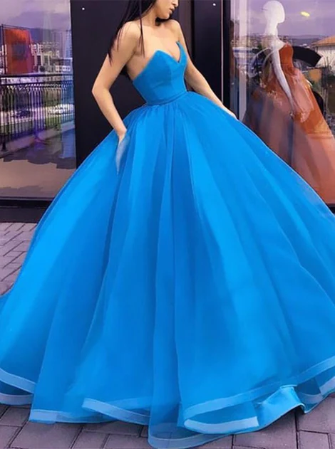 Blaues Ballkleid, Abendkleid, formelle Winterkleidung, Festzug-Tanzkleider, Back to School Party-Kleid gh1022