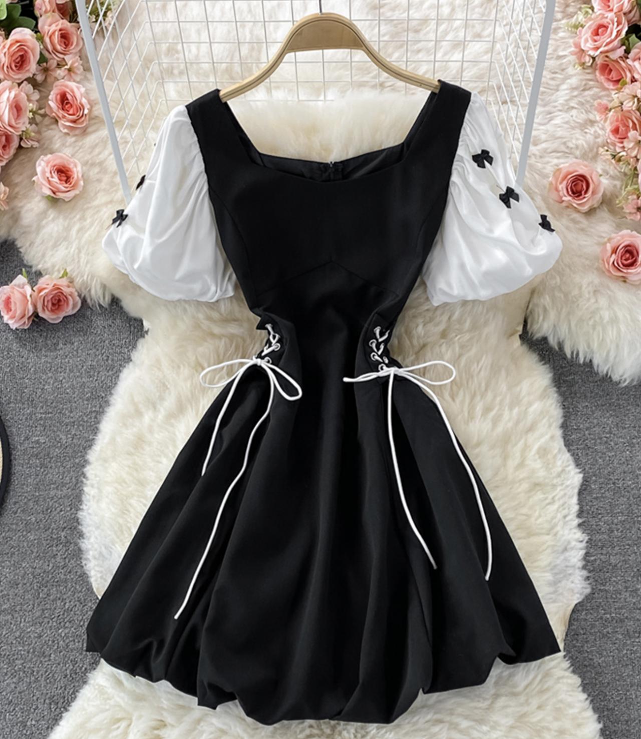 Cute A line short dress fashion dress 519