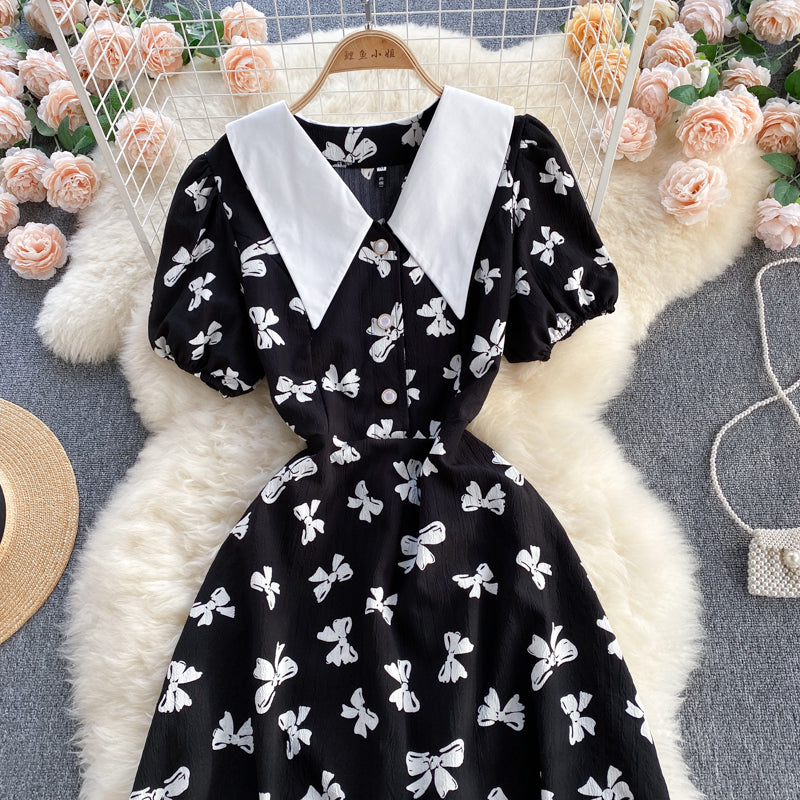 Cute A line short dress fashion dress 592