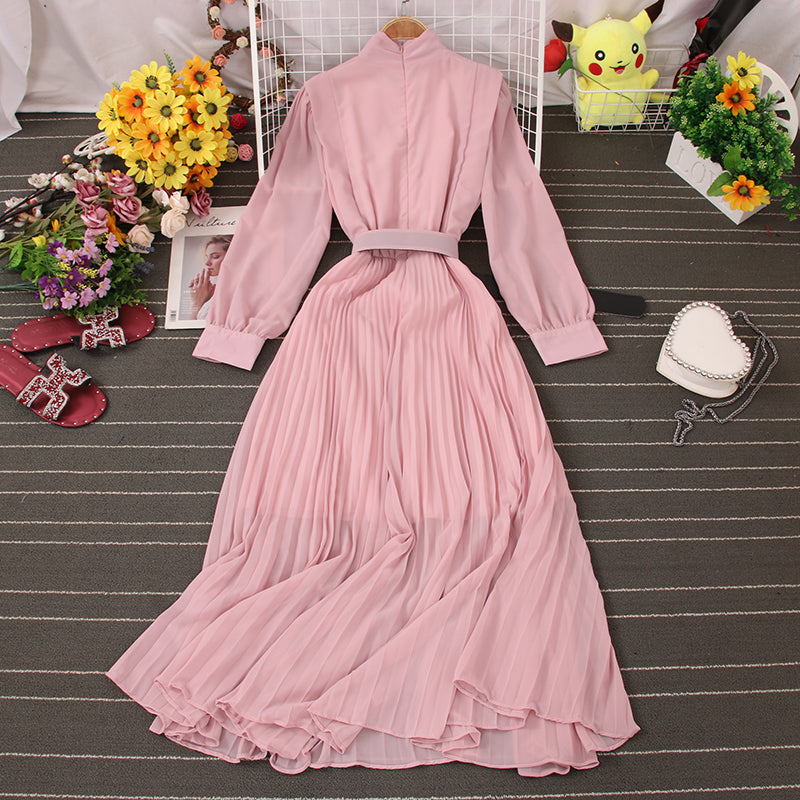 Stylihs chiffon long sleeve dress fashion dress 569