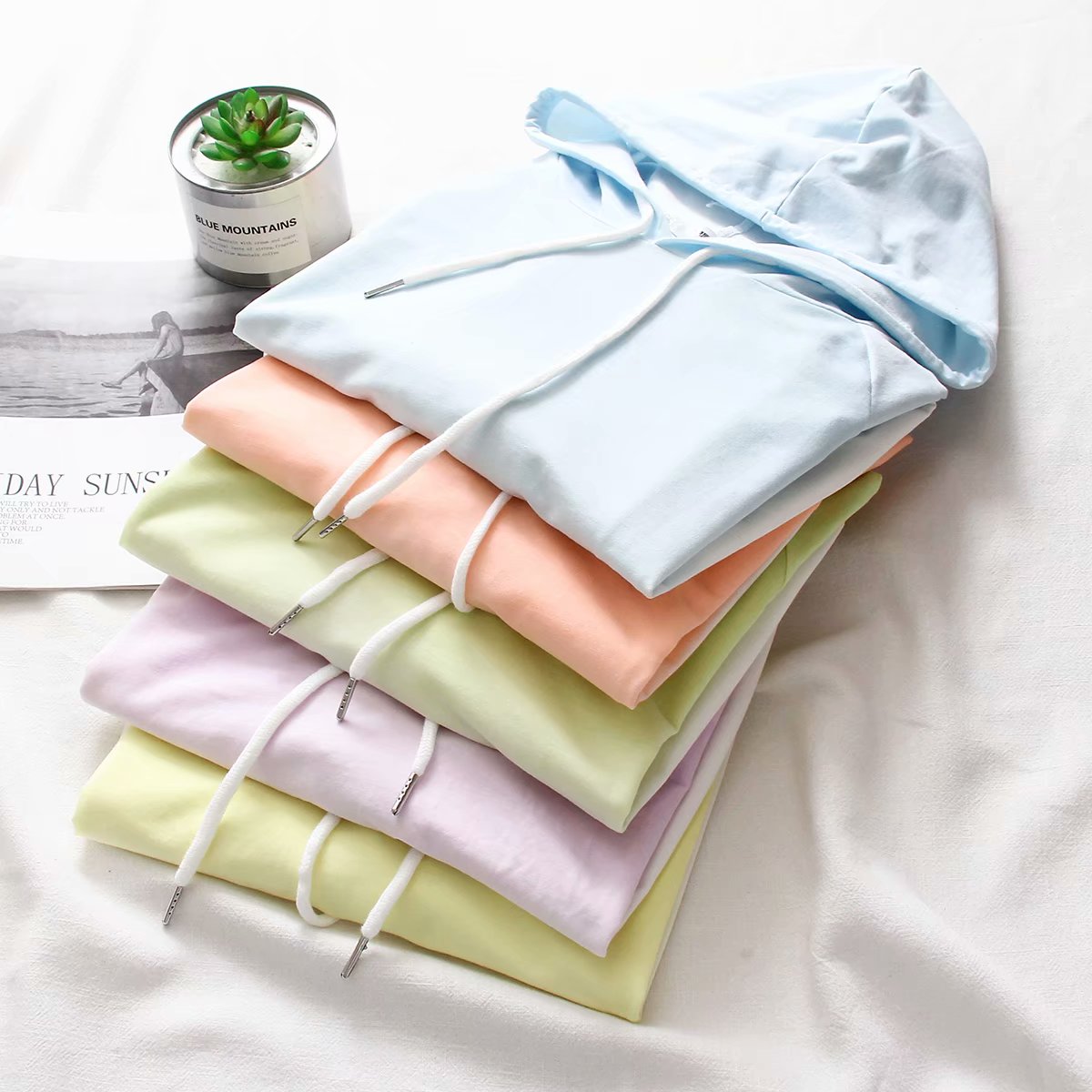 Cute gradient long-sleeved hoodie 291