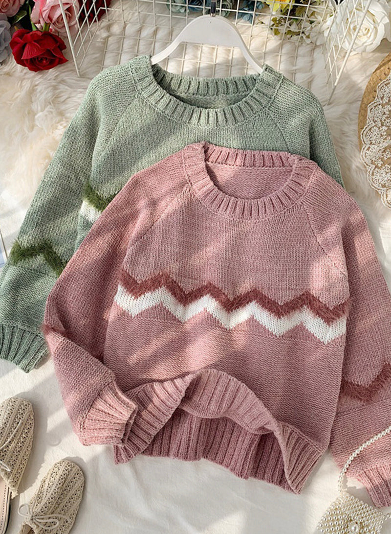 Sweater round neck long-sleeved sweater 136