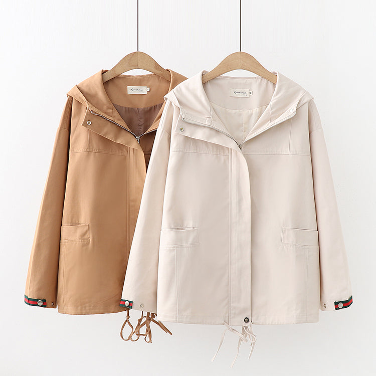 Simple hoodie long sleeve jacket 280