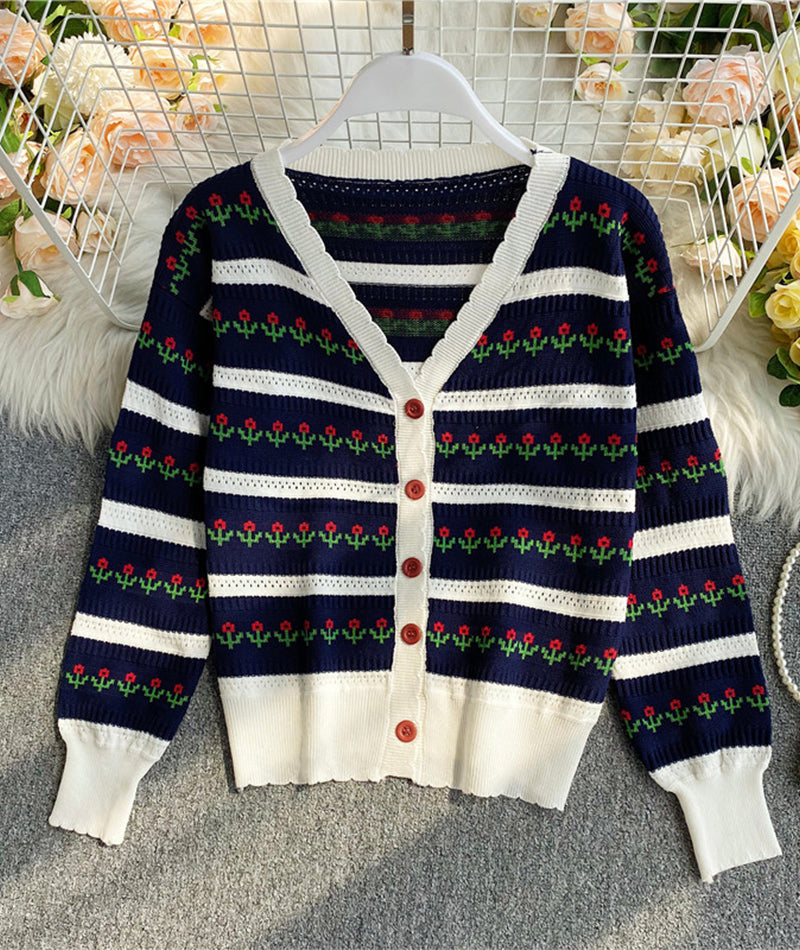 Sweet cardigan long sleeve sweater 155