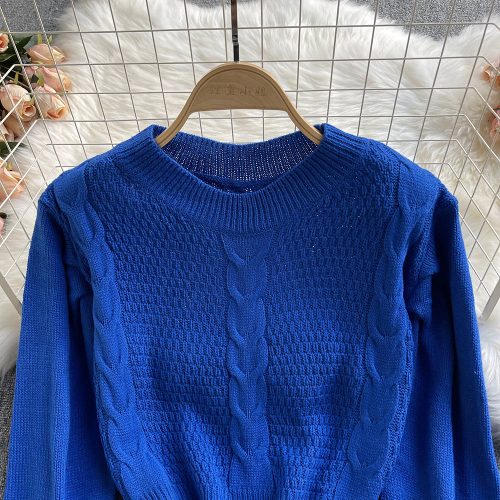 Herbst und Winter neuer kurzer Pullover Pullover Top 1623