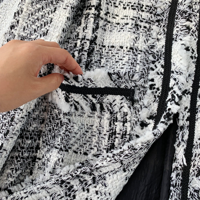 Coat female retro casual loose coarse wool long sleeve 1636