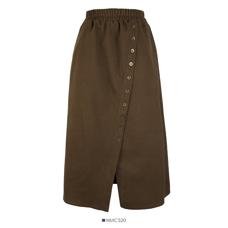Dünner, mittellanger, geteilter Rock im Retro-Stil im Hongkong-Stil mit elastischer Taille 2628