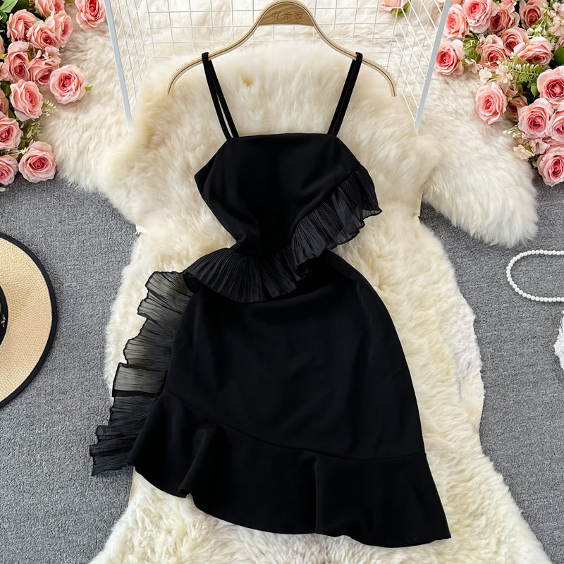 Sexy trägerloses, trägerloses, gerüschtes Fischschwanz-Gesäßkleid 3126