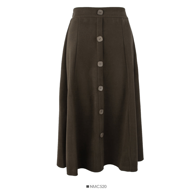 Korean Retro High Waist middle and long breasted skirt for women 2528
