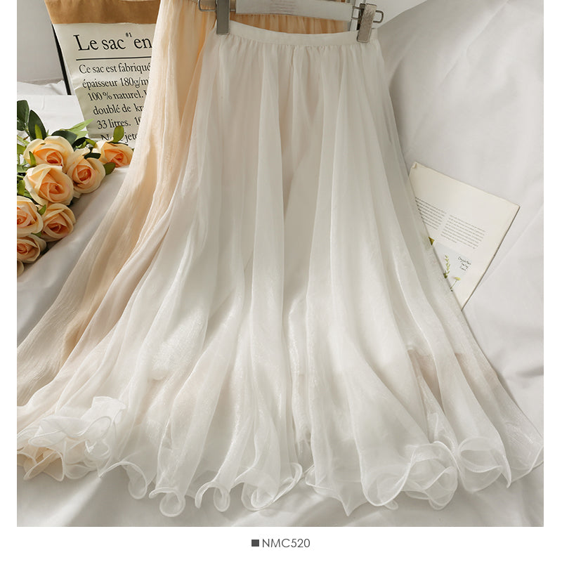 Medium length high waist slim skirt for women 2487