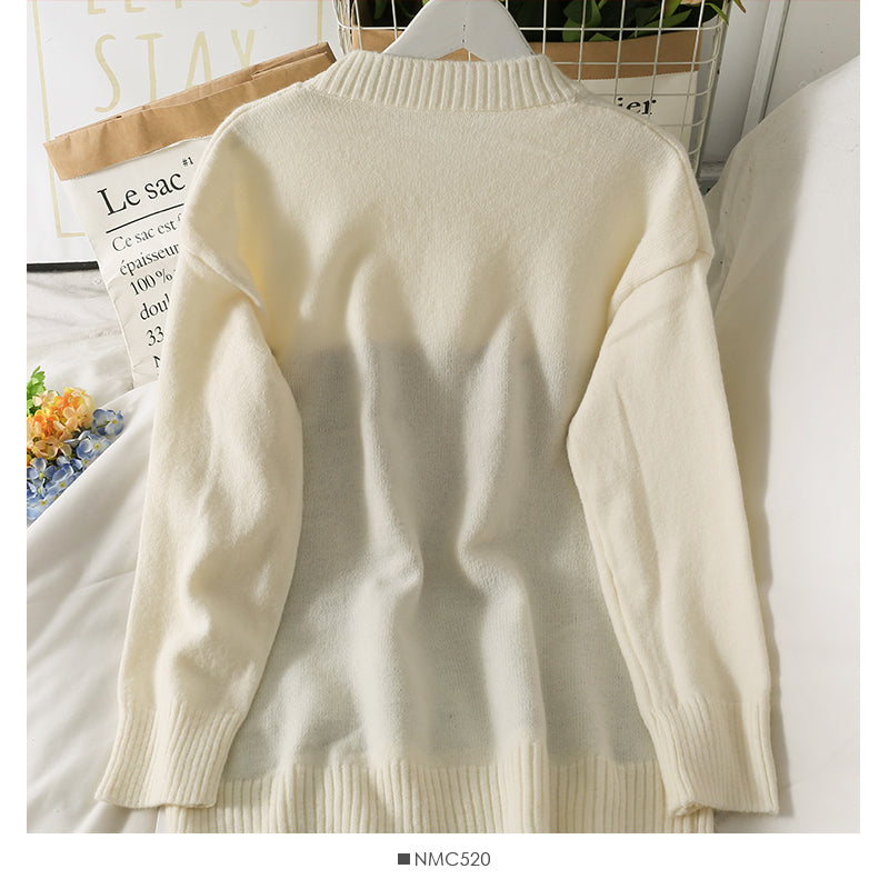 Sweater thin medium long round neck sweater Korean versatile top 2013