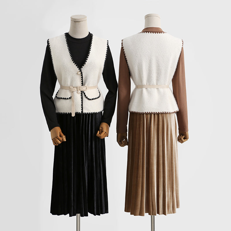 New vest dress two piece suit women 2345
