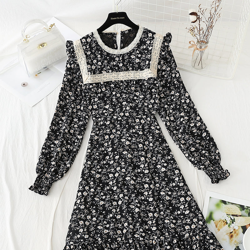 New early spring French temperament gentle wind skirt fairy super fairy series 2415